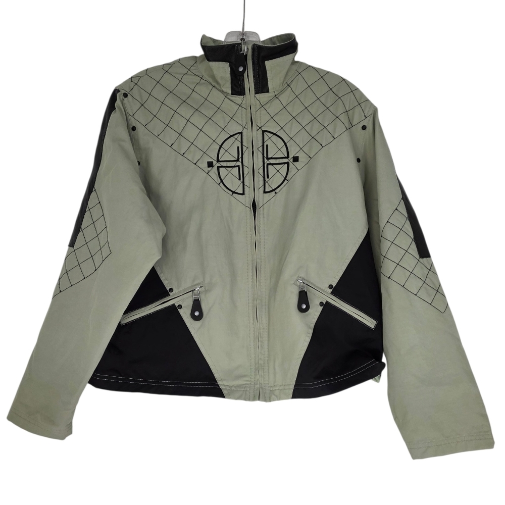 Jamie Sadock Light Green With Black Stitching Jacket Size Medium